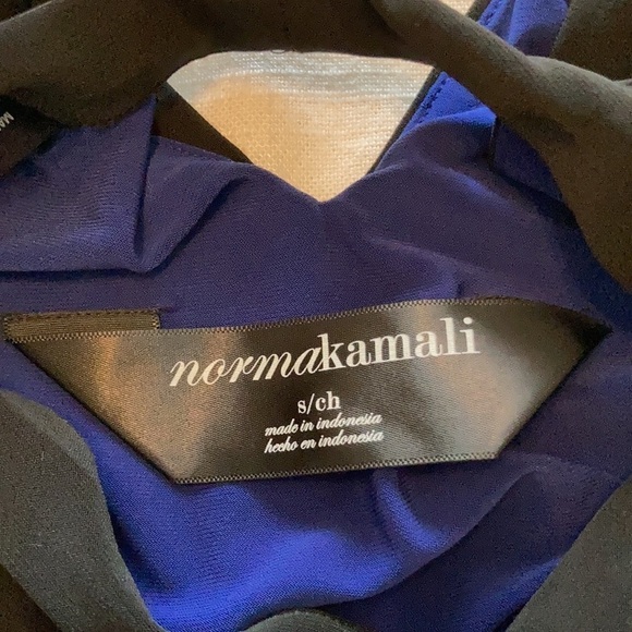 Norma Kamali black long sleeve dress with cutout neckline design. - Picture 2 of 9